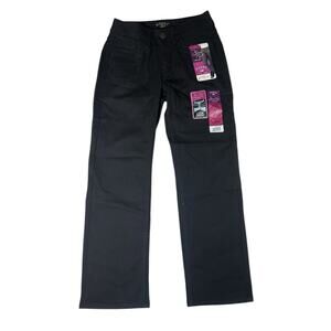 Riders by Lee Slim Net Slimming Jeans Womens 8 Black Denim Straight Leg Stretch